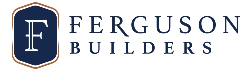 Navy Blue F Emblem with Orange Accents and Ferguson Builders Text